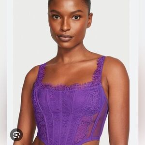 Victoria's Secret Purple Lace Bustier Corset